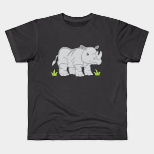 Kawaii Rhino Kid Design Kids T-Shirt